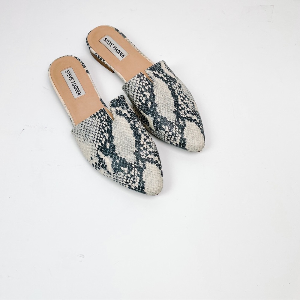 Steve Madden Ally Slip-On Mule In White Snake - image 6